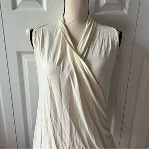 J. Jill Cream Faux Wrap Rayon Stretch Top Size XS